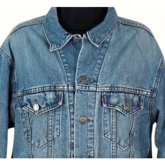 Vintage 1980's Era Levis Medium 70507 Type 3 Standard Trucker Denim Jacket Blue - Picture 7 of 7
